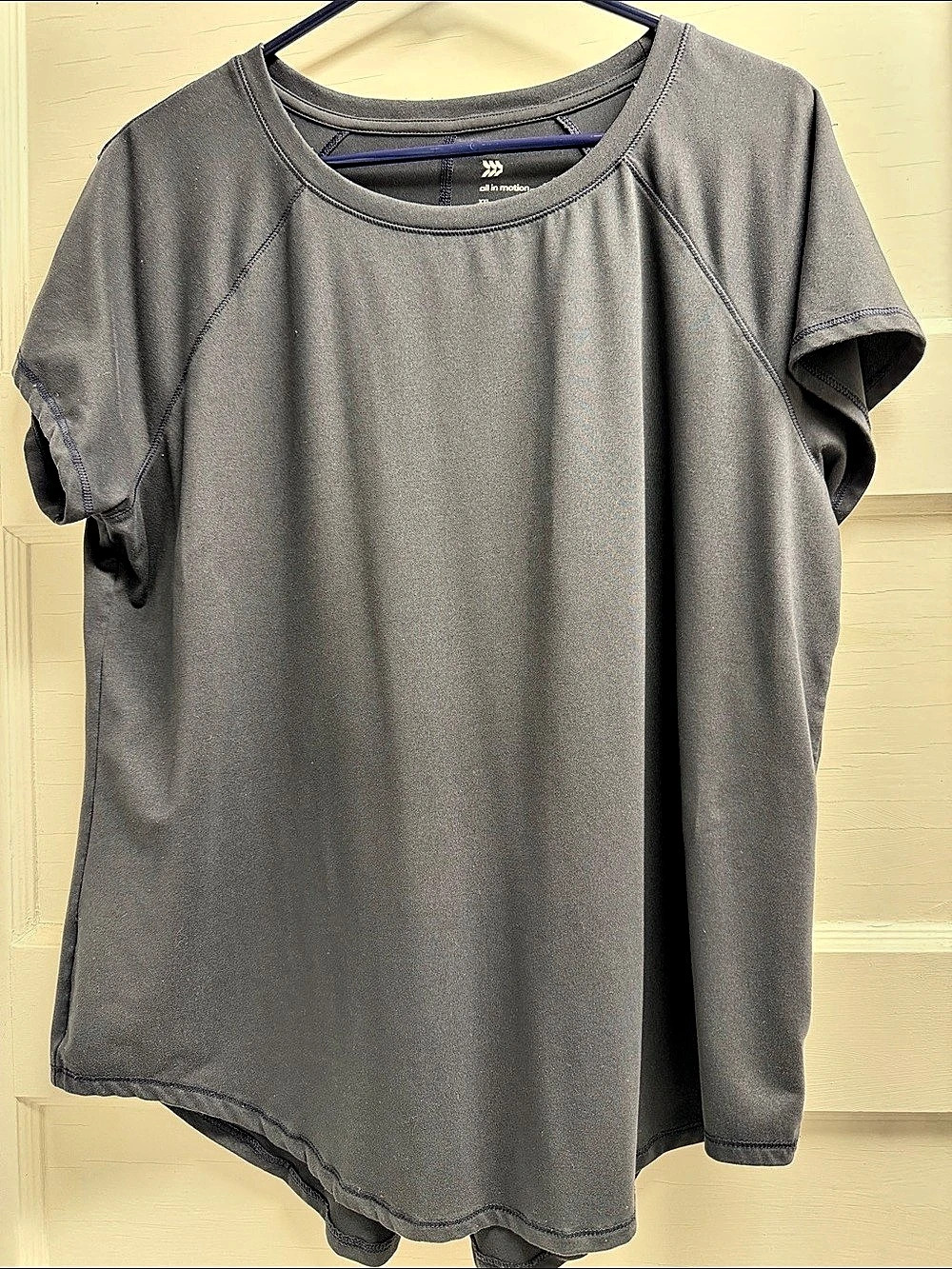 all in motion Women's Cap Sleeve T-Shirt Gray XXL